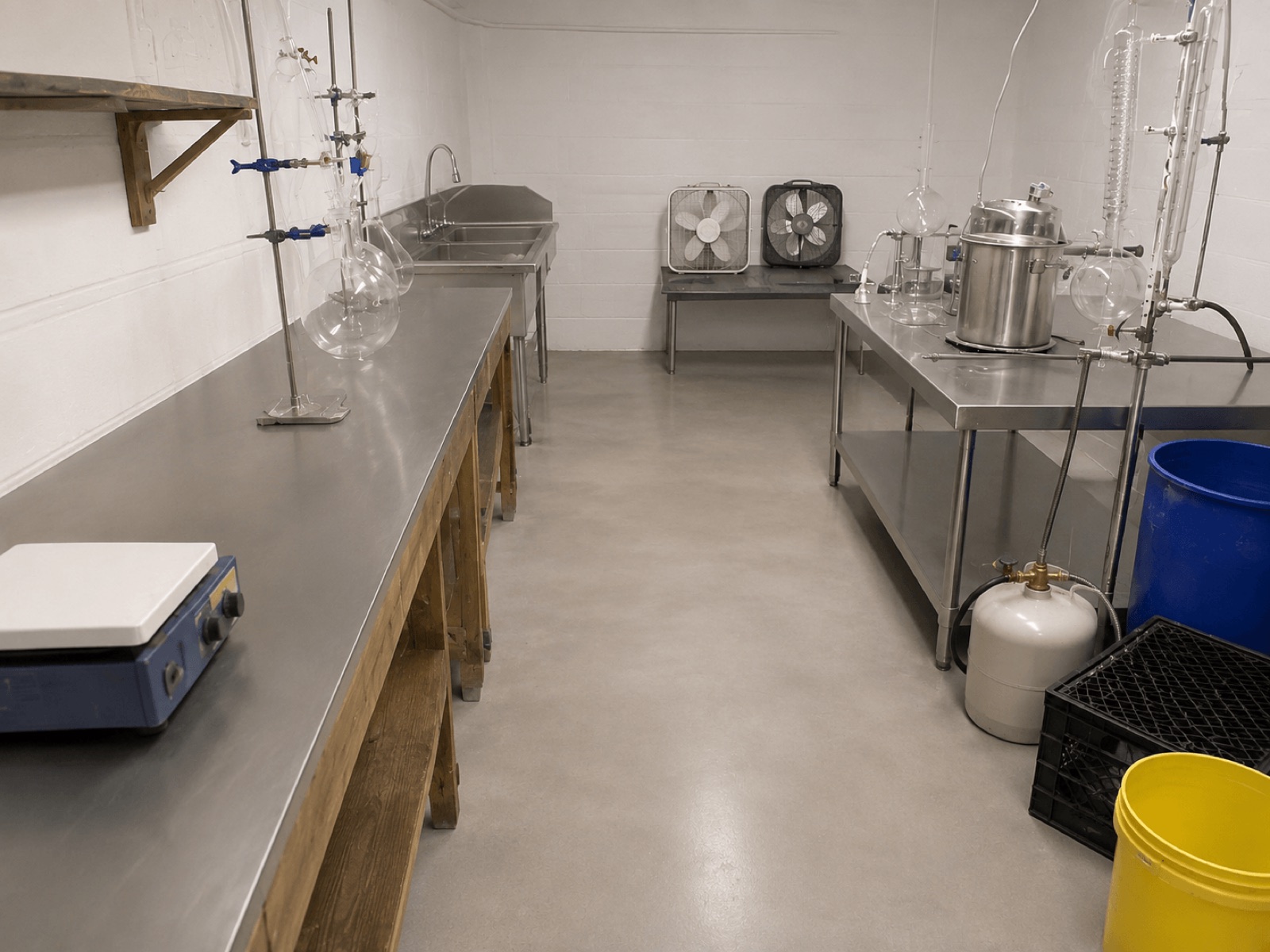 After — decontaminated, restored space
