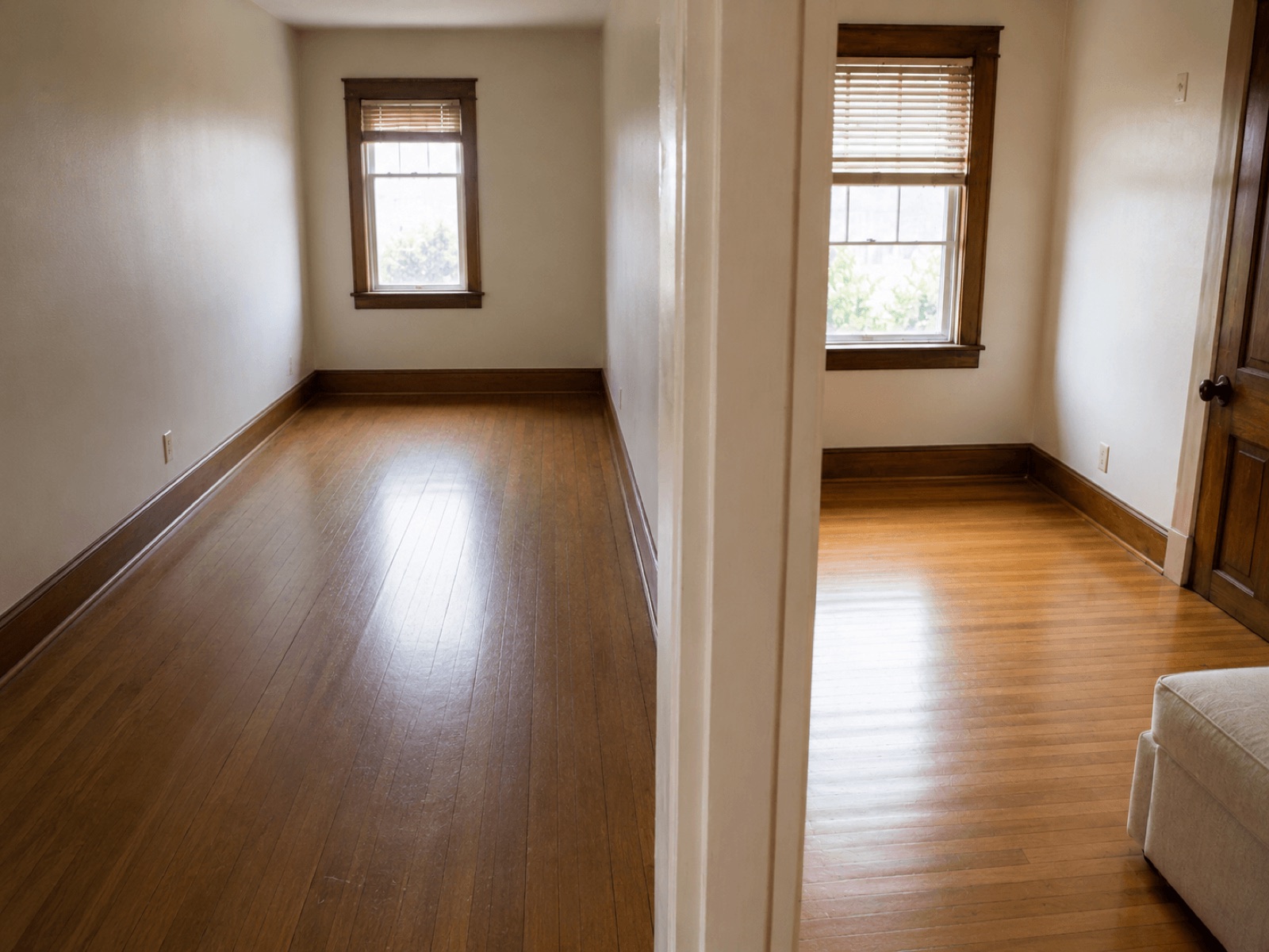 After — decontaminated, restored space